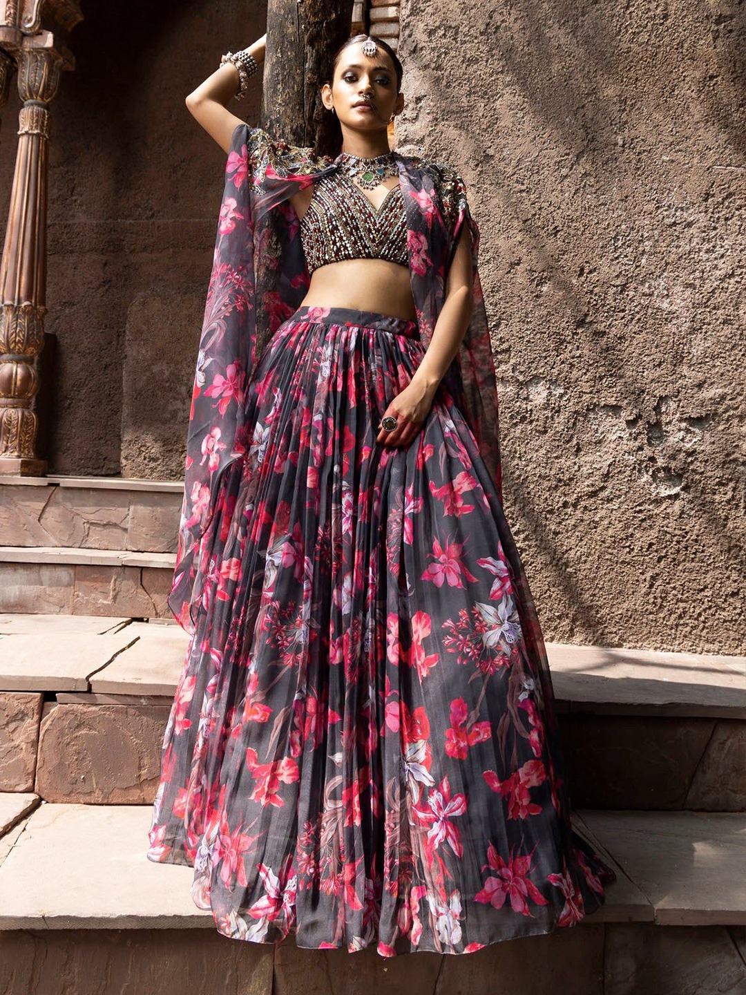 Seeaash Beads & Stones Embroidered Made To Measure Lehenga & Blouse With Duppatta, Pink
Seeaash Beads & Stones Embroidered Made To Measure Lehenga & Blouse With Duppatta, Pink