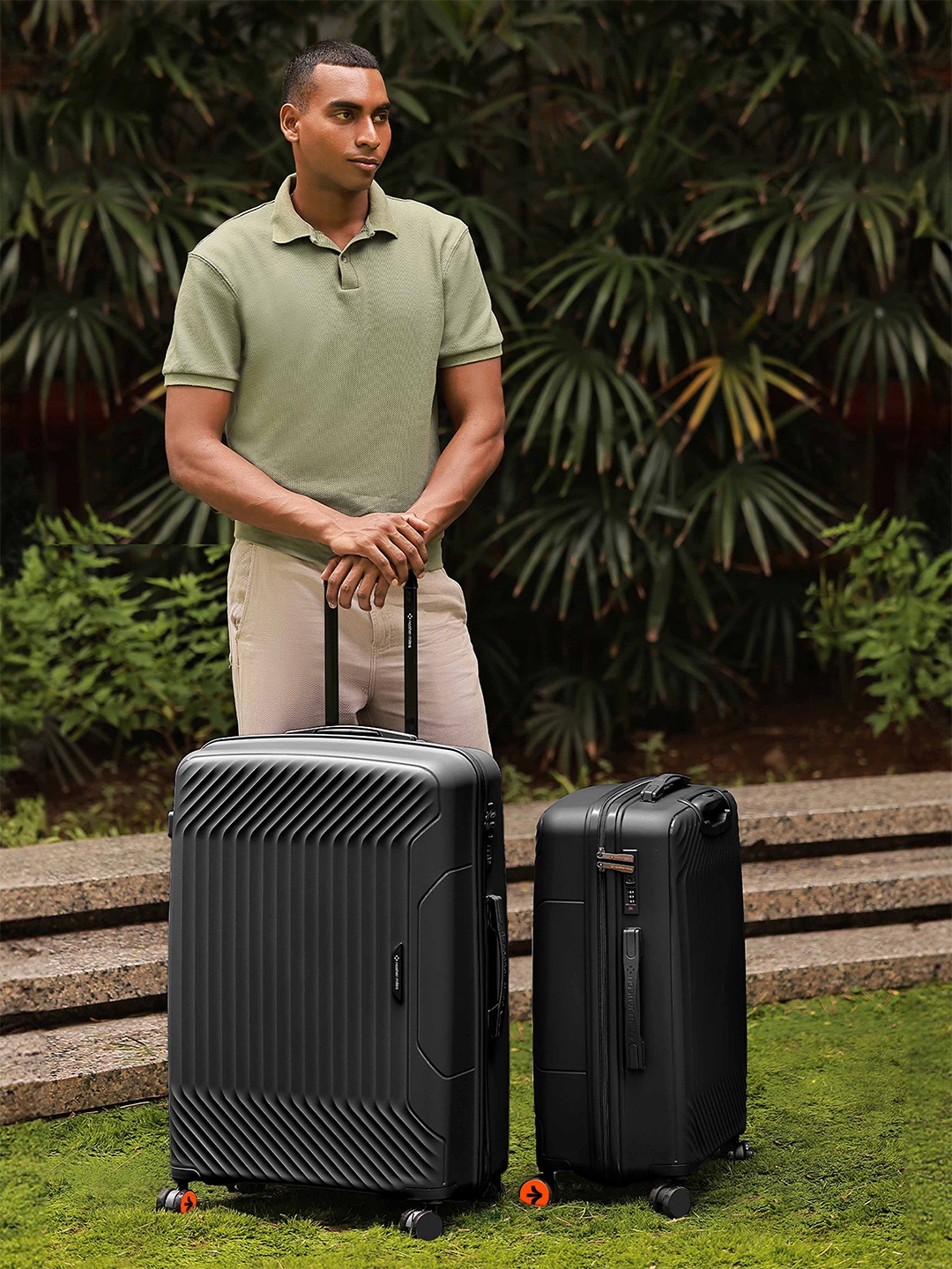 Nasher Miles Coorg Hard-Sided Polypropylene Set of 2 M/L Black Trolley Bags 65-75cm
Nasher Miles Coorg Hard-Sided Polypropylene Set of 2 M/L Black Trolley Bags 65-75cm