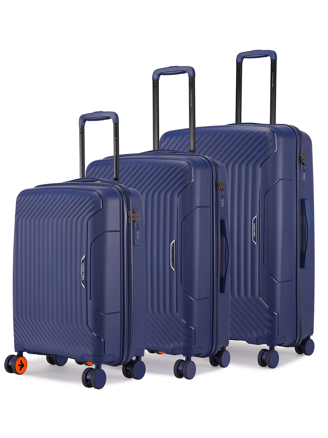 Nasher Miles Coorg Hard Polypropylene Set of 3 S/M/L Navy Blue Trolley Bags 55-65-75cm
Nasher Miles Coorg Hard Polypropylene Set of 3 S/M/L Navy Blue Trolley Bags 55-65-75cm