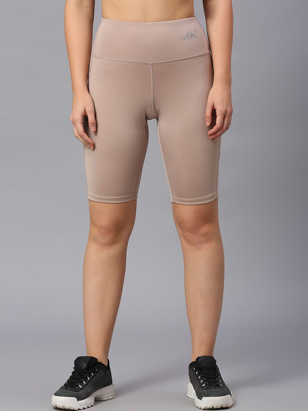 AESTHETIC NATION Women Slim Fit Mid-Rise Training or Gym Sports Shorts-Dri-FIT, Beige
AESTHETIC NATION Women Slim Fit Mid-Rise Training or Gym Sports Shorts-Dri-FIT, Beige