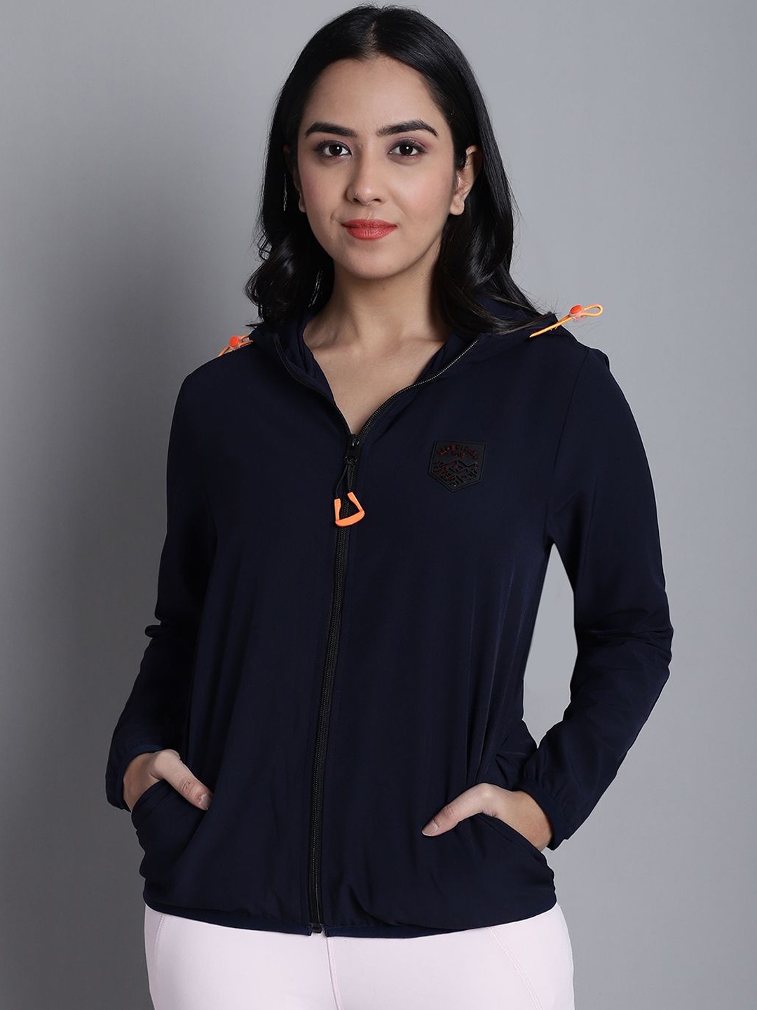 PERFKT-U Women Windcheater Crop Training or Gym Bomber with Patchwork Jacket, Navy blue
PERFKT-U Women Windcheater Crop Training or Gym Bomber with Patchwork Jacket, Navy blue