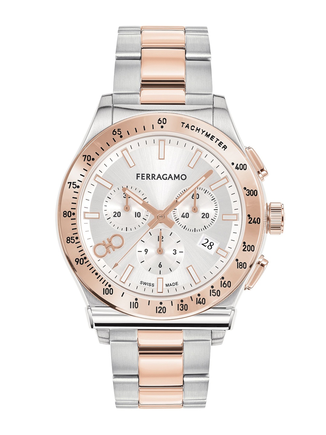 Ferragamo Men Brass Embellished Dial & Stainless Steel Straps Analogue Watch SFKZ00623, White
Ferragamo Men Brass Embellished Dial & Stainless Steel Straps Analogue Watch SFKZ00623, White