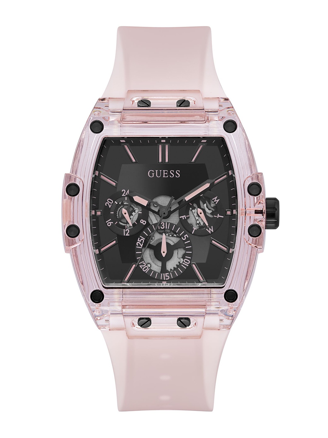 GUESS Men Trend Phoenix Skeleton Dial Analogue Multi Function Watch GW0203G11, Black
GUESS Men Trend Phoenix Skeleton Dial Analogue Multi Function Watch GW0203G11, Black