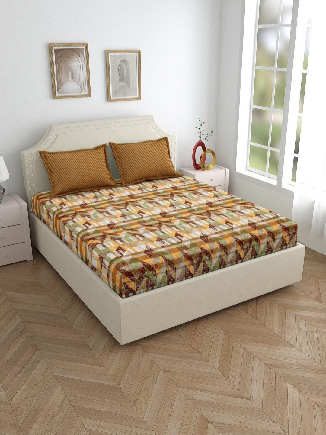 Salona Bichona Brown Printed 120TC Pure Cotton Double King Bedsheet & 2 Pillow Covers
Salona Bichona Brown Printed 120TC Pure Cotton Double King Bedsheet & 2 Pillow Covers