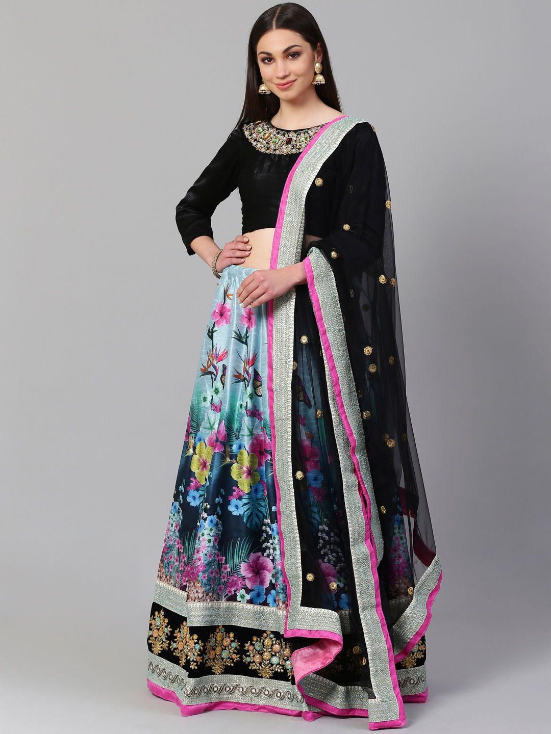 Zeel Clothing Embroidered Sequinned Semi-Stitched Lehenga & Unstitched Blouse With Dupatta, Blue
Zeel Clothing Embroidered Sequinned Semi-Stitched Lehenga & Unstitched Blouse With Dupatta, Blue