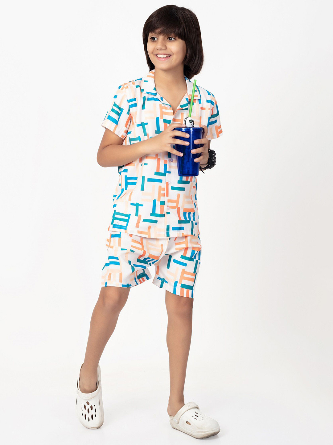 Gavin Paris Kids Printed Shirt With Shorts, White
Gavin Paris Kids Printed Shirt With Shorts, White