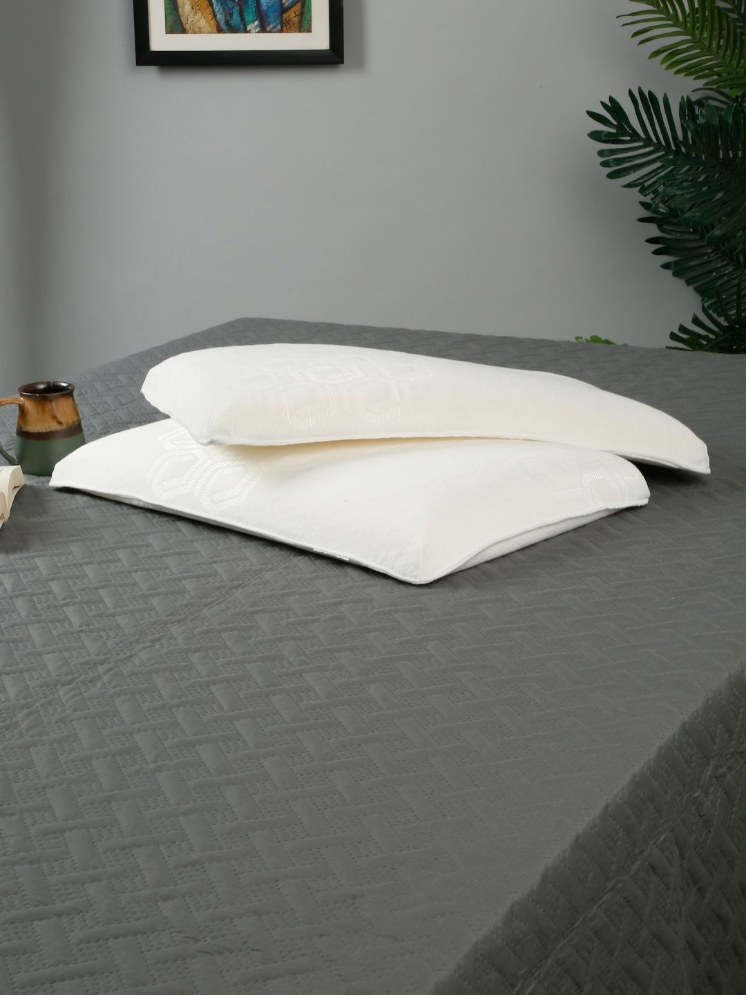 HOSTA HOMES Cream 2 Pieces Memory Foam Filled Cotton Therapedic Pillow
HOSTA HOMES Cream 2 Pieces Memory Foam Filled Cotton Therapedic Pillow