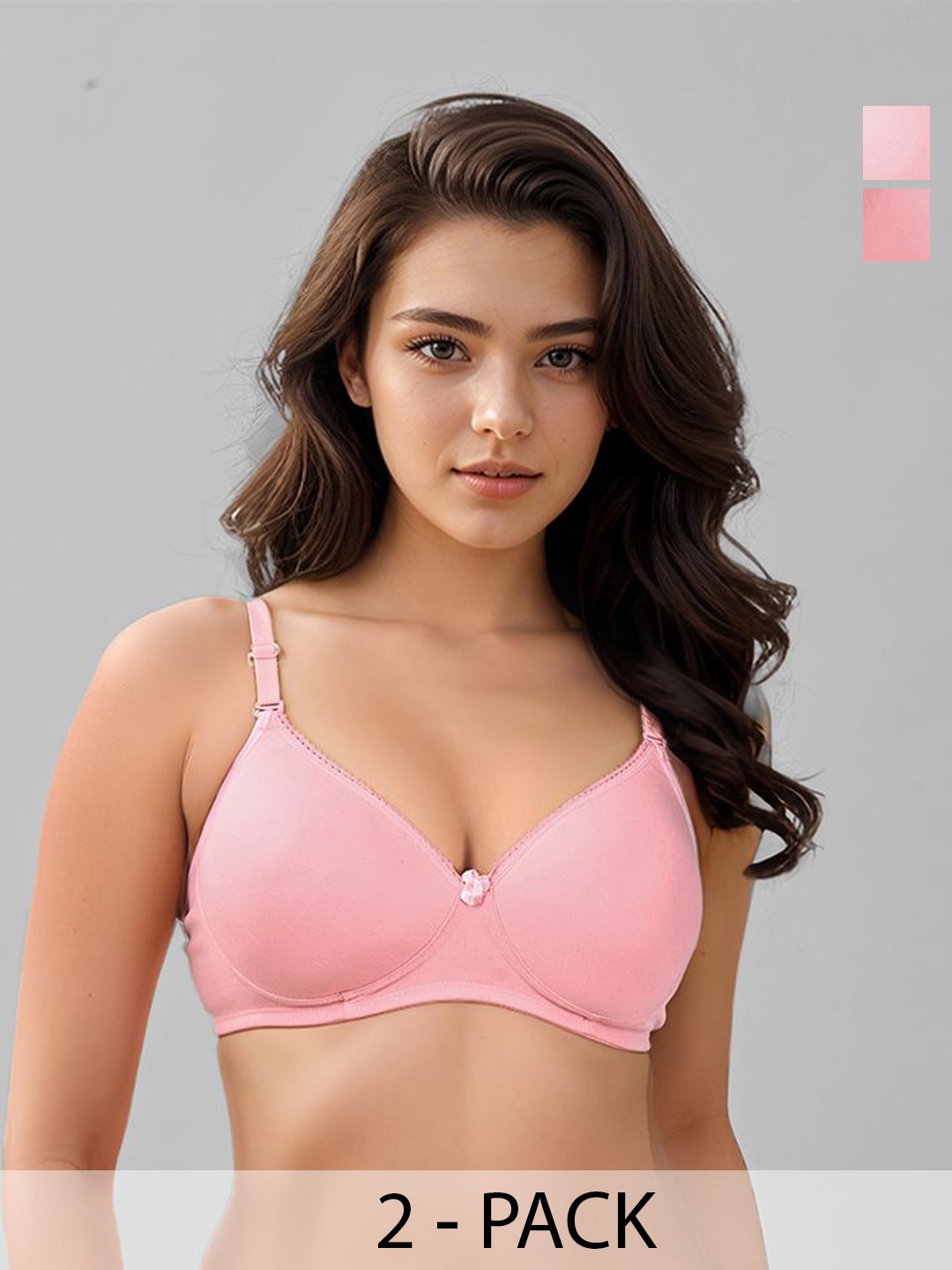 LUX VENUS Set of 2 Full Coverage Lightly Padded Cotton Everyday Bra with All Day Comfort, Rose
LUX VENUS Set of 2 Full Coverage Lightly Padded Cotton Everyday Bra with All Day Comfort, Rose