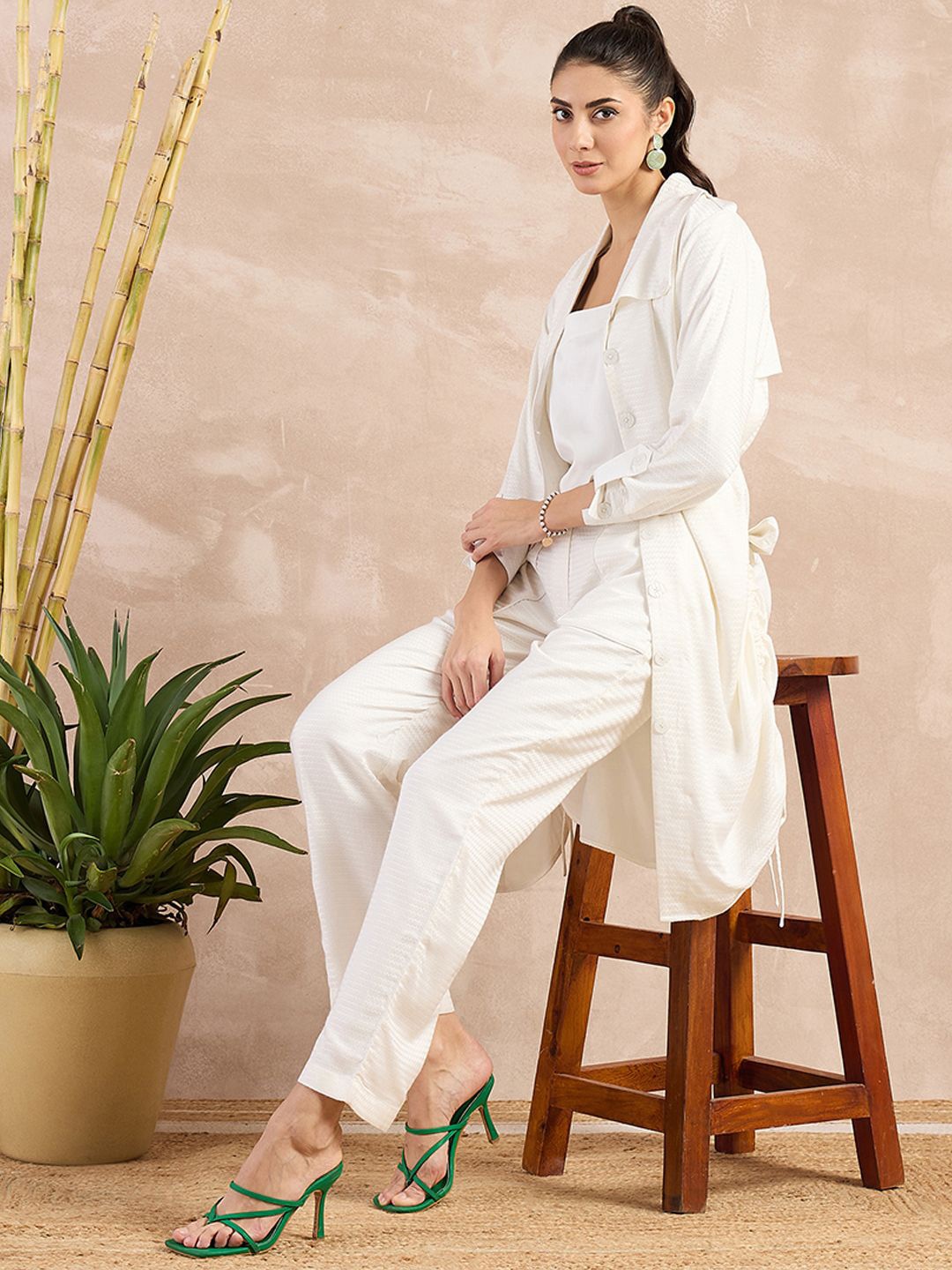 First Resort by Ramola Bachchan Organic Cotton Shirt Roll-Up Sleeves Dress, Off white
First Resort by Ramola Bachchan Organic Cotton Shirt Roll-Up Sleeves Dress, Off white