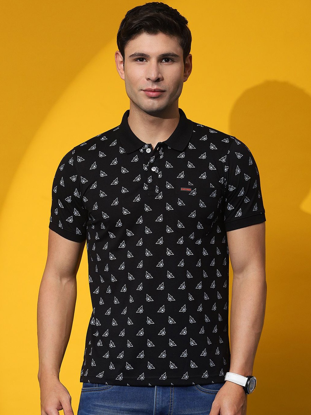Cloak & Decker by Monte Carlo Men Conversational Printed Polo Collar Pocket T-shirt, Black
Cloak & Decker by Monte Carlo Men Conversational Printed Polo Collar Pocket T-shirt, Black