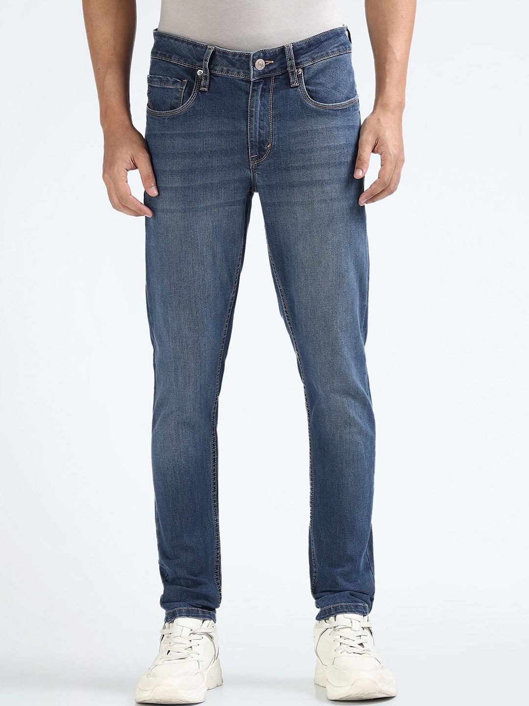 Flying Machine Men Skinny Fit Mid-Rise Clean Look Heavy Fade Cotton Stretchable Jeans, Blue
Flying Machine Men Skinny Fit Mid-Rise Clean Look Heavy Fade Cotton Stretchable Jeans, Blue