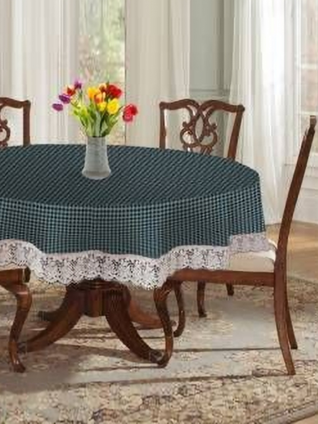 Dakshya Industries Grey & Black Checked Embellished Waterproof Round Shaped Table Cover
Dakshya Industries Grey & Black Checked Embellished Waterproof Round Shaped Table Cover