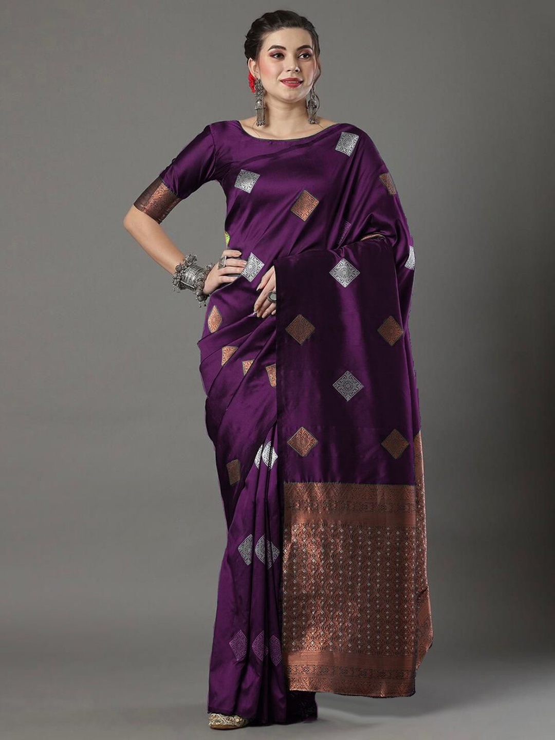 BAESD Ethnic Motifs Woven Design Pure Silk Banarasi Saree With Unstitched Blouse Piece, Purple
BAESD Ethnic Motifs Woven Design Pure Silk Banarasi Saree With Unstitched Blouse Piece, Purple
