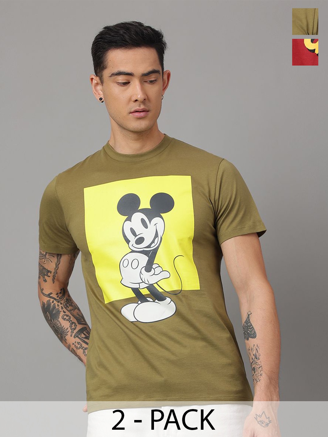 Free Authority Pack Of 2 Mickey & Friends Printed Pure Cotton Relaxed-Fit T-Shirts, Red
Free Authority Pack Of 2 Mickey & Friends Printed Pure Cotton Relaxed-Fit T-Shirts, Red