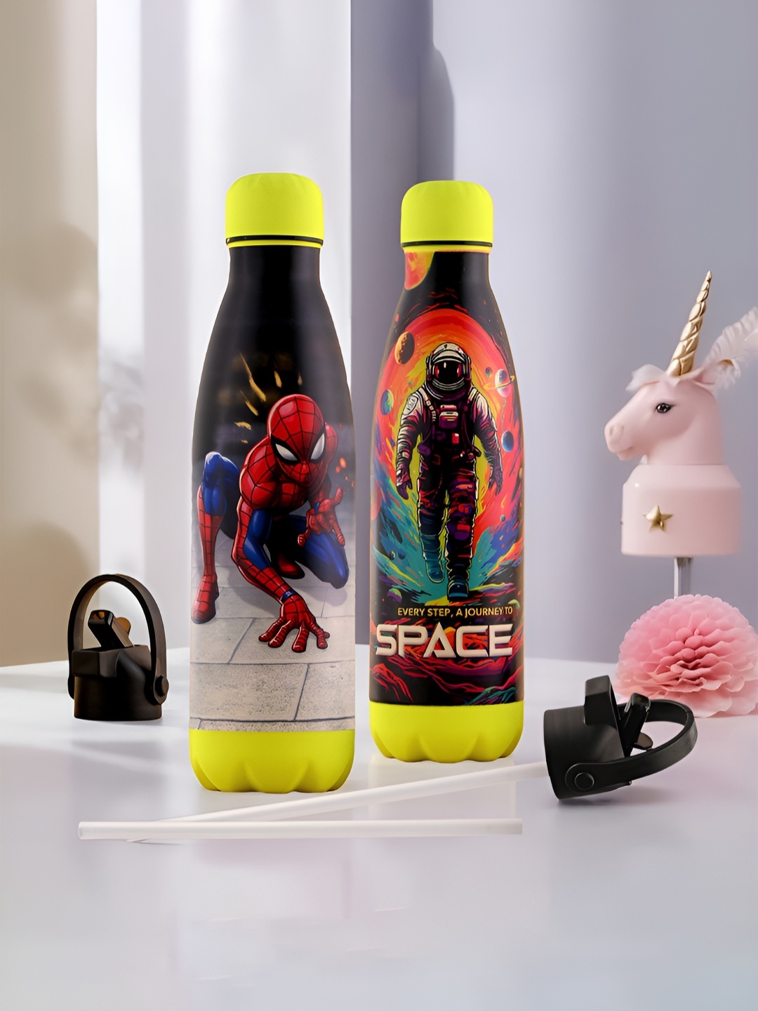 Kuber Industries Red & Yellow Set of 2 Stainless Steel Printed Smart Vacuum Water Bottle
Kuber Industries Red & Yellow Set of 2 Stainless Steel Printed Smart Vacuum Water Bottle