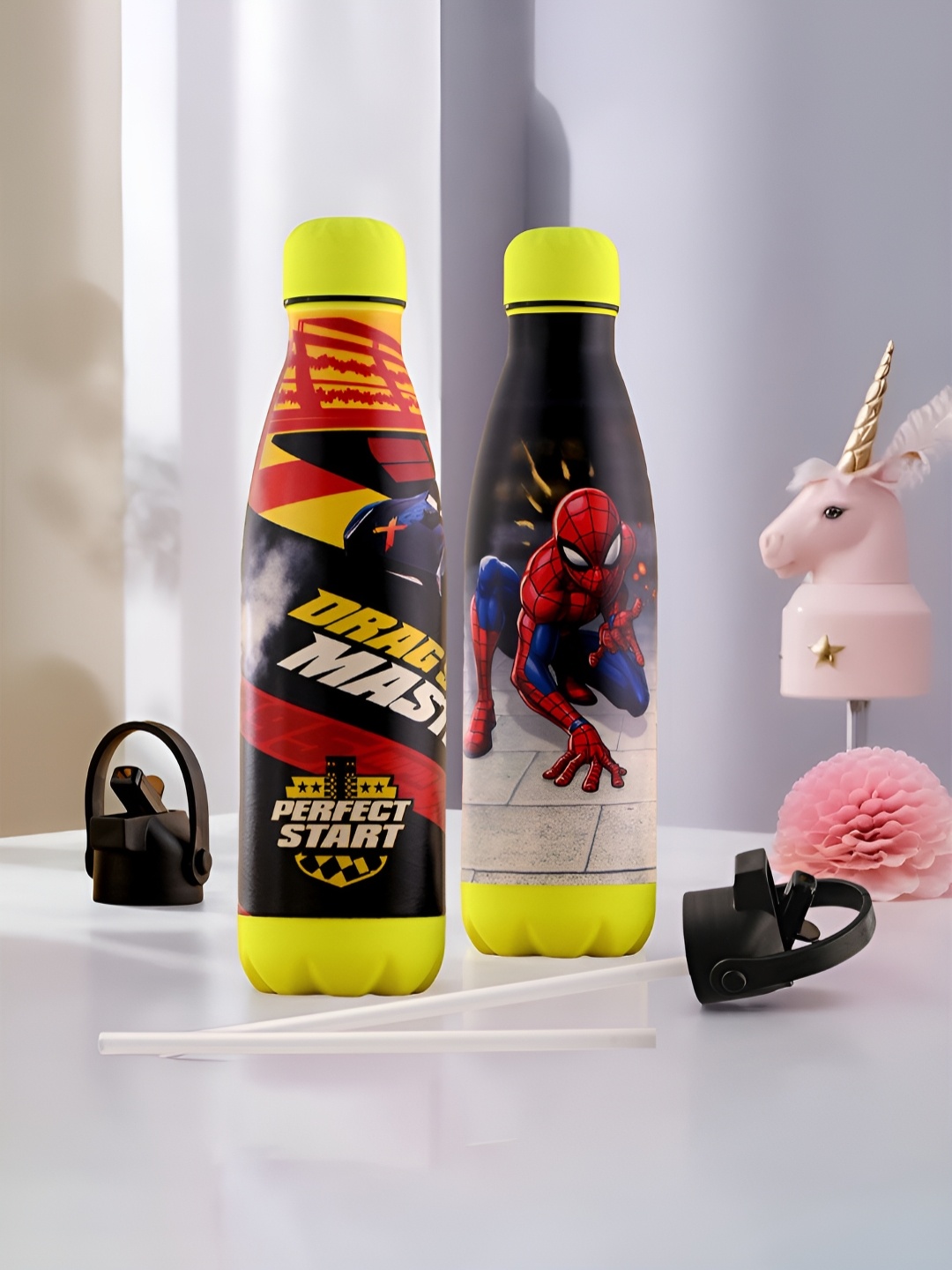 Kuber Industries Red & Yellow Set of 2 Stainless Steel Printed Smart Vacuum Water Bottle
Kuber Industries Red & Yellow Set of 2 Stainless Steel Printed Smart Vacuum Water Bottle