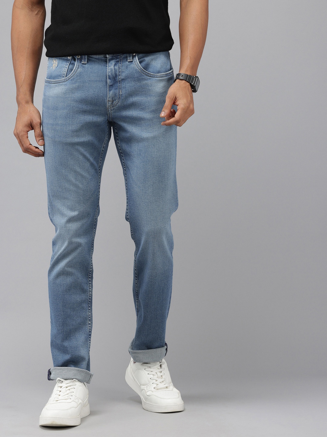 U.S. Polo Assn. Denim Co. Men Brandon Slim Tapered Fit Light Fade Stretchable Jeans, Blue
U.S. Polo Assn. Denim Co. Men Brandon Slim Tapered Fit Light Fade Stretchable Jeans, Blue