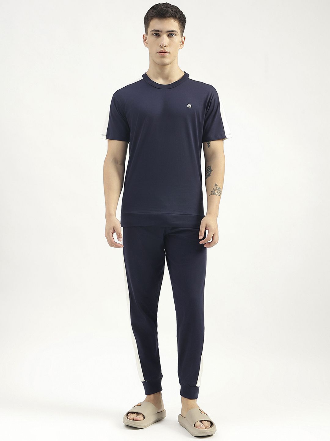 United Colors of Benetton Colour-Blocked Pure Cotton T-Shirt With Joggers Co-Ords, Blue
United Colors of Benetton Colour-Blocked Pure Cotton T-Shirt With Joggers Co-Ords, Blue