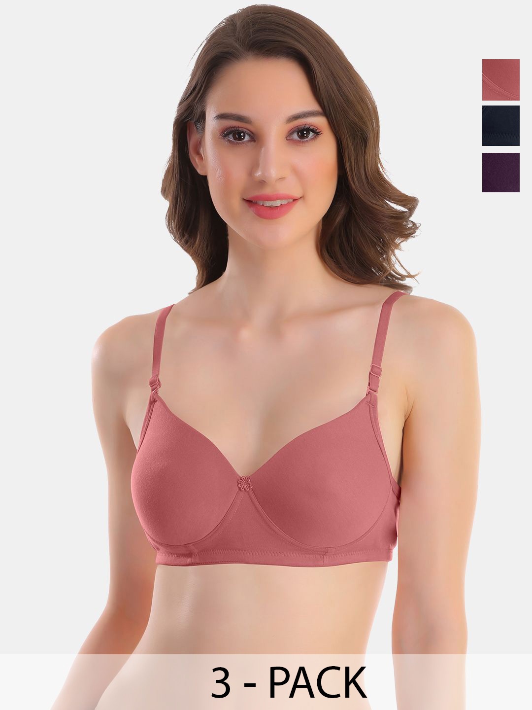 POOJA RAGENEE Pack of 3 Full Coverage Anti Odour T-shirt Bras with All Day Comfort, Peach
POOJA RAGENEE Pack of 3 Full Coverage Anti Odour T-shirt Bras with All Day Comfort, Peach