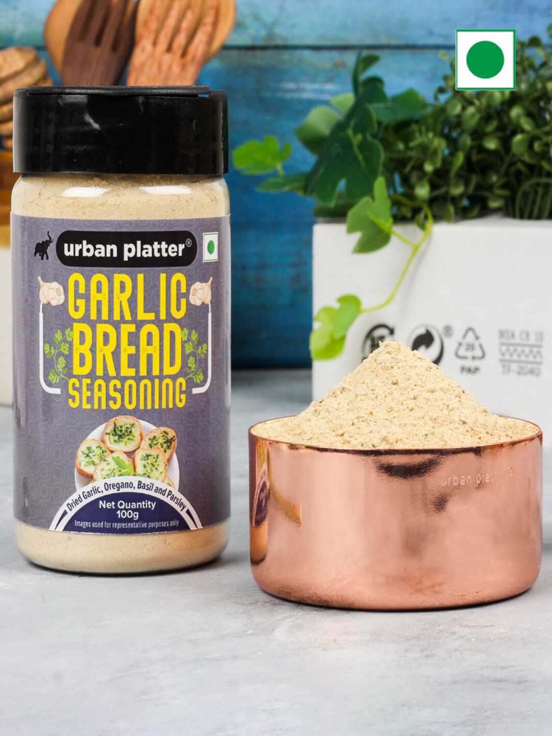 URBAN PLATTER Garlic Bread Seasoning 100g, Beige
URBAN PLATTER Garlic Bread Seasoning 100g, Beige
