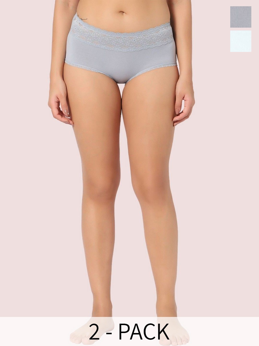 INTIMATE QUEEN Pack of 2 Modal Bae Super Soft Hipster Lacy Eco-Friendly Brief, Blue
INTIMATE QUEEN Pack of 2 Modal Bae Super Soft Hipster Lacy Eco-Friendly Brief, Blue