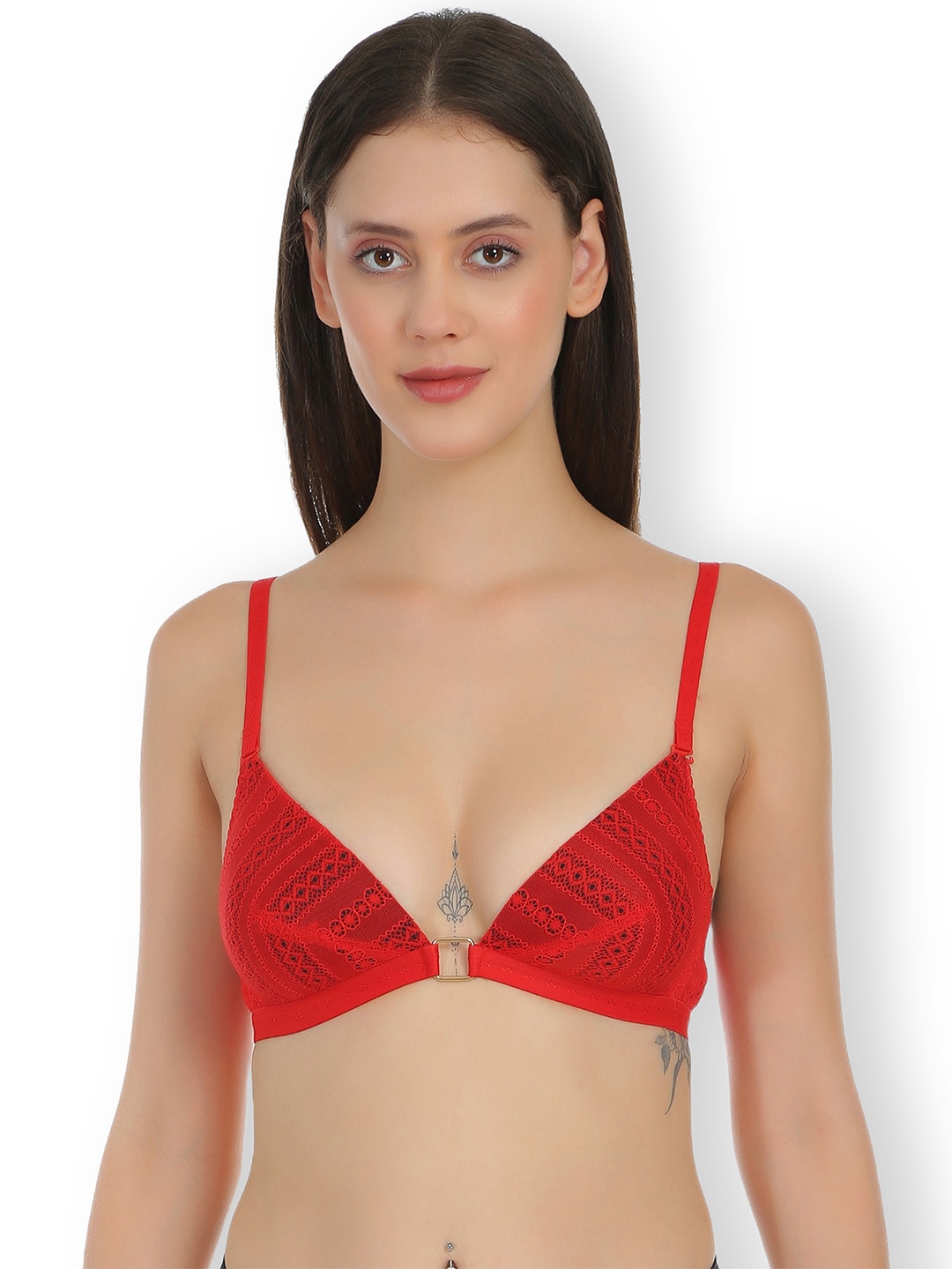 SELFCARE Abstract Self Design Half Coverage Lightly Padded Plunge Bra with All Day Comfort, Red
SELFCARE Abstract Self Design Half Coverage Lightly Padded Plunge Bra with All Day Comfort, Red