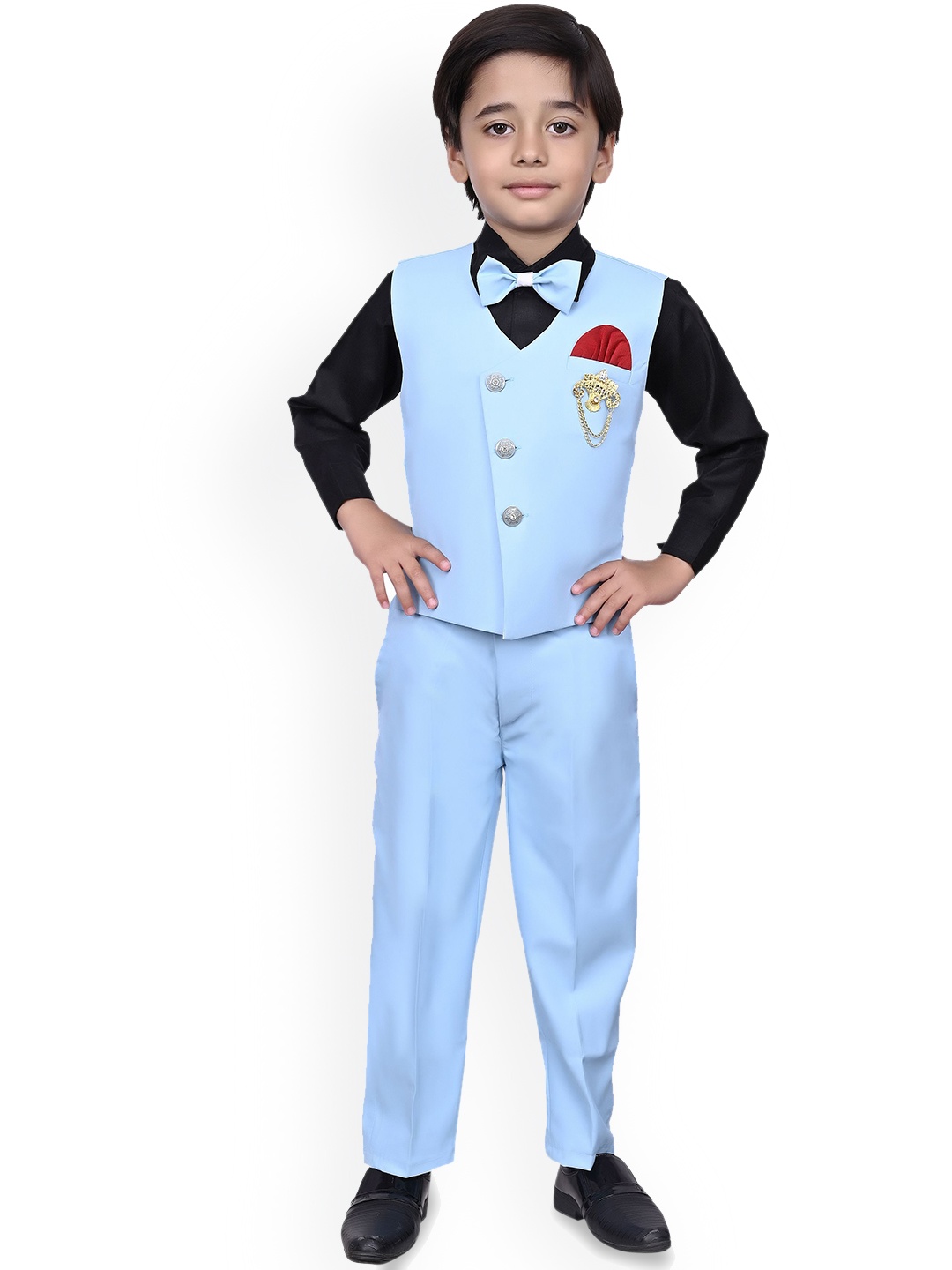BAESD Boys Ethnic Double - Breasted Ventless Three-Piece Formal Suit, Turquoise blue
BAESD Boys Ethnic Double - Breasted Ventless Three-Piece Formal Suit, Turquoise blue