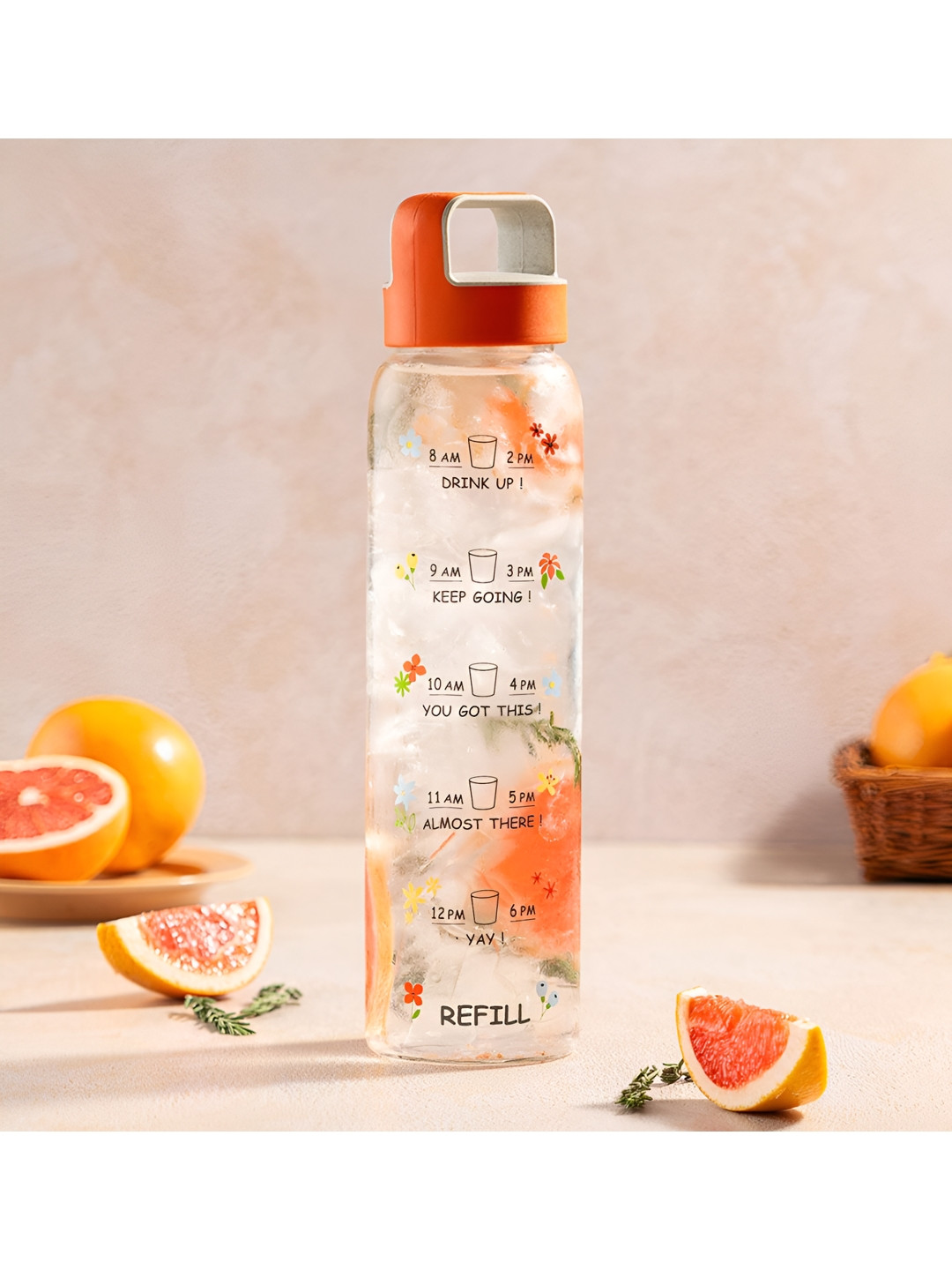 BOROSIL Neo Motivational Orange & Transparent Single Glass Printed Water Bottle 1 L
BOROSIL Neo Motivational Orange & Transparent Single Glass Printed Water Bottle 1 L
