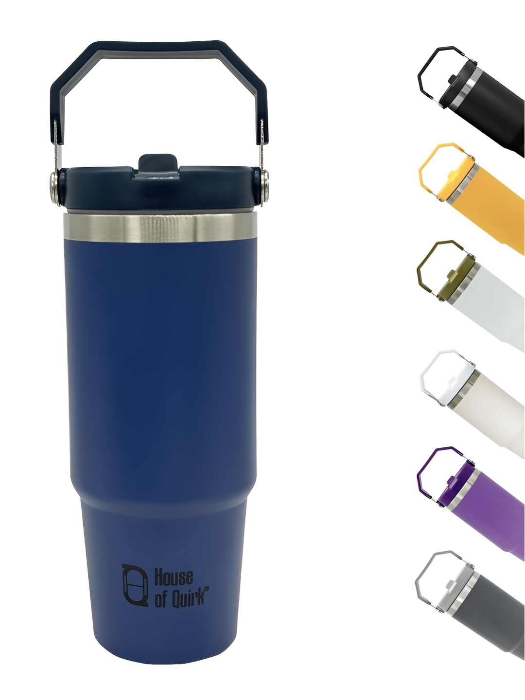 HOUSE OF QUIRK Navy Blue & Black Stainless Steel Double Wall Vacuum Water Bottle 900 ml
HOUSE OF QUIRK Navy Blue & Black Stainless Steel Double Wall Vacuum Water Bottle 900 ml