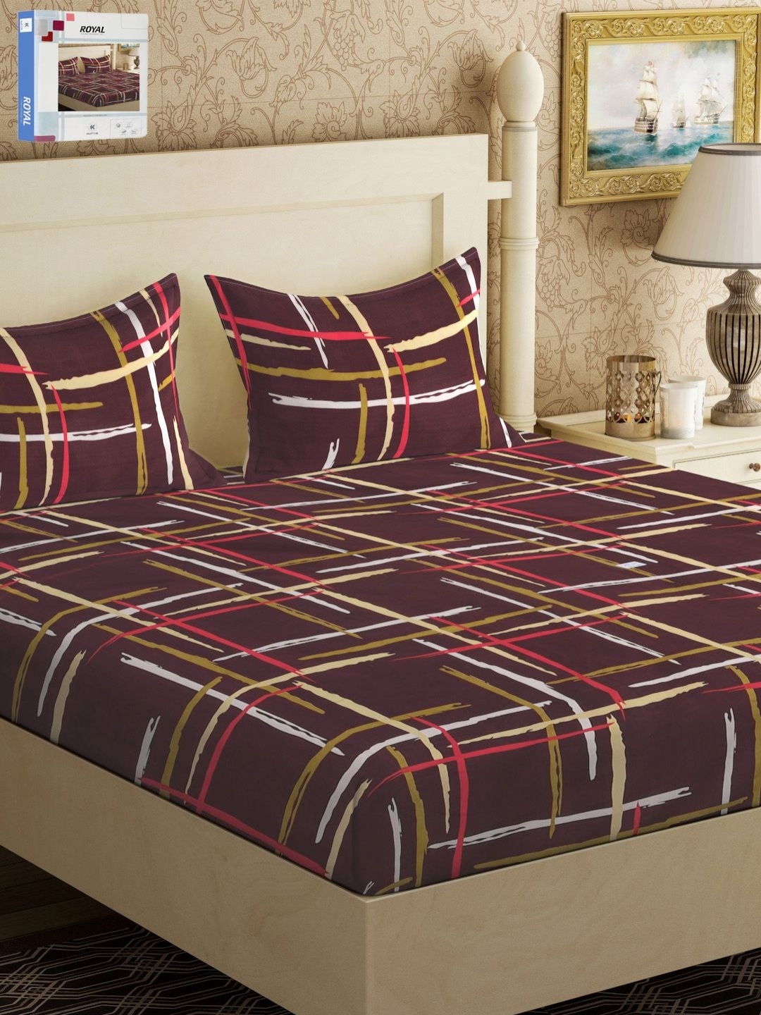 KLOTTHE Brown & White Abstract Printed 300 TC Double King Bedsheet With 2 Pillow Covers
KLOTTHE Brown & White Abstract Printed 300 TC Double King Bedsheet With 2 Pillow Covers