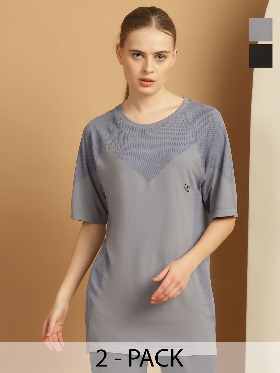 MACK JONNEY JONNEY Women Pack Of 2 Solid Drop-Shoulder Sleeves Oversized T-shirts, Black
MACK JONNEY JONNEY Women Pack Of 2 Solid Drop-Shoulder Sleeves Oversized T-shirts, Black