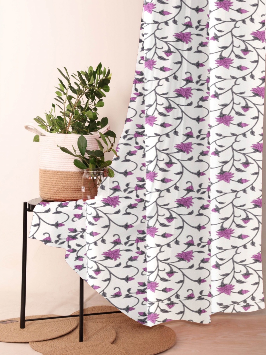 Trance Home Linen White & Pink Floral Printed Room Darkening Pure Cotton Long Door Curtain
Trance Home Linen White & Pink Floral Printed Room Darkening Pure Cotton Long Door Curtain