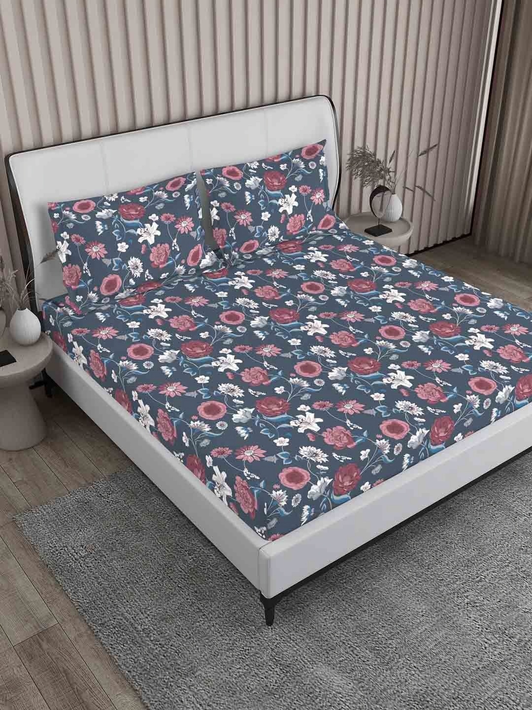 Boutique Living India Blue Printed 200 TC Pure Cotton King Bedsheet & 2 Pillow Covers
Boutique Living India Blue Printed 200 TC Pure Cotton King Bedsheet & 2 Pillow Covers
