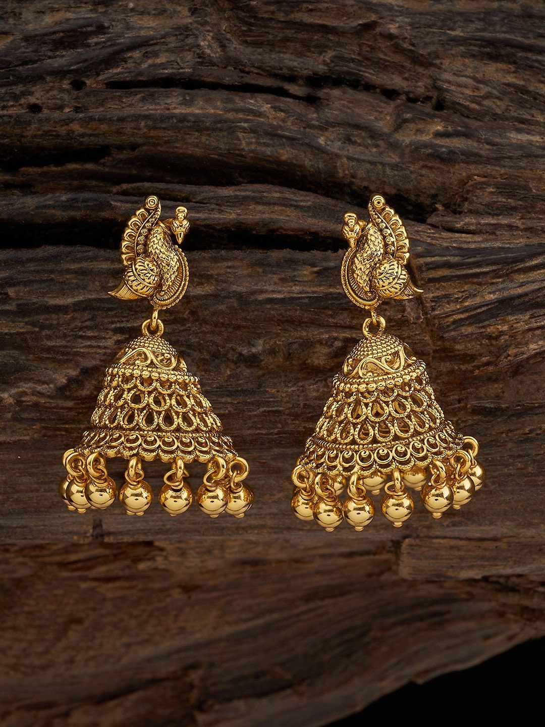 Kushal's Fashion Jewellery Gold-Plated Ethnic 92.5 Pure Silver Temple Jhumkas Earrings
Kushal's Fashion Jewellery Gold-Plated Ethnic 92.5 Pure Silver Temple Jhumkas Earrings