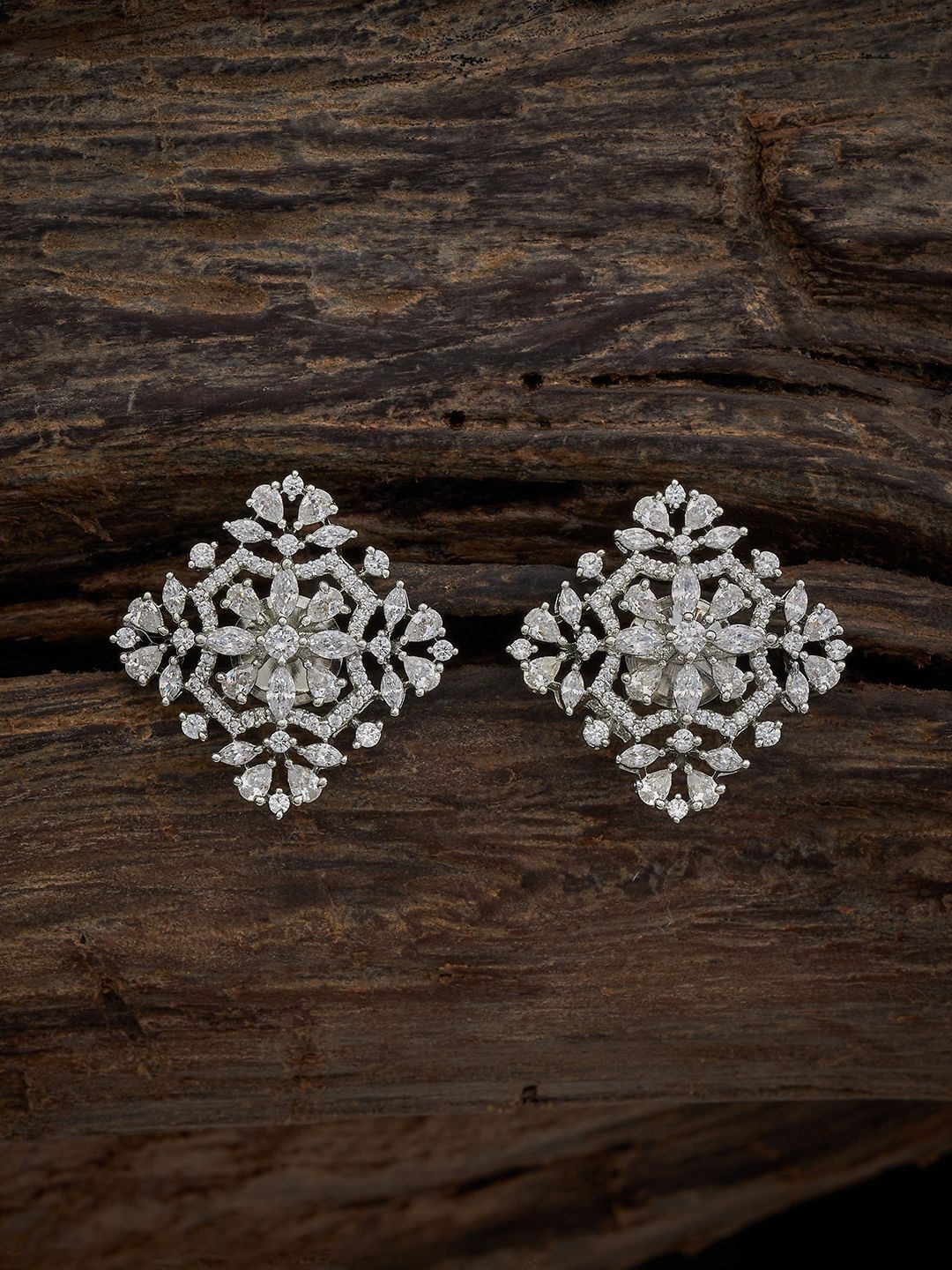 Kushal's Fashion Jewellery Rhodium-Plated Cubic Zirconia-Studded Classic Studs Earrings, White
Kushal's Fashion Jewellery Rhodium-Plated Cubic Zirconia-Studded Classic Studs Earrings, White