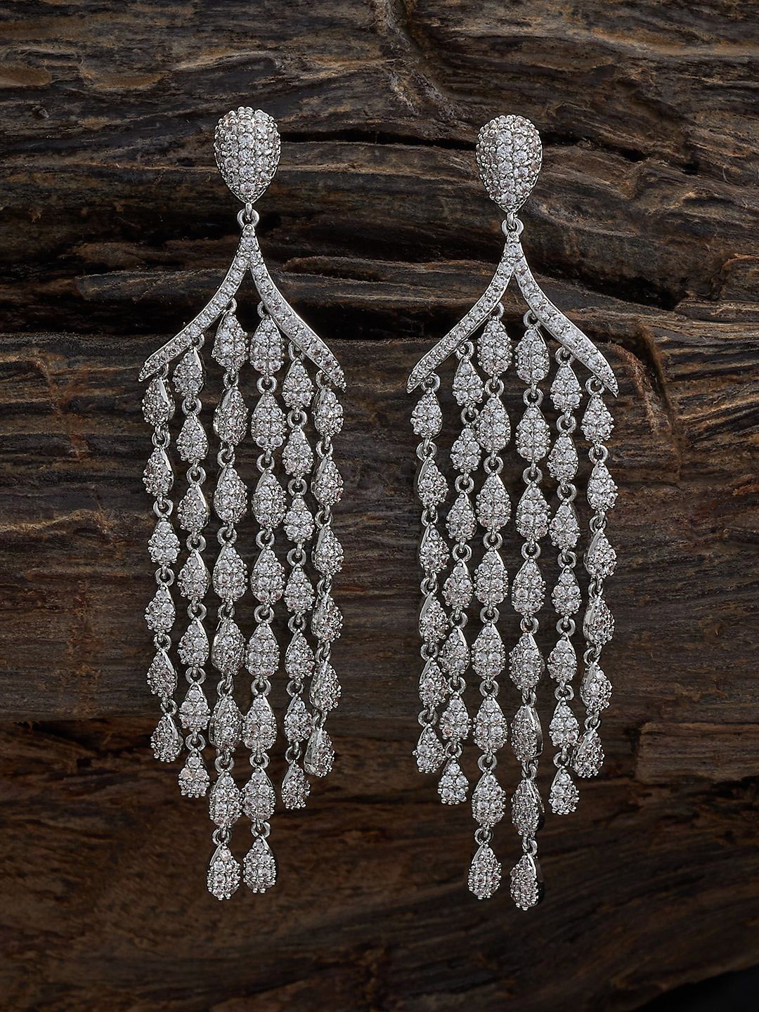 Kushal's Fashion Jewellery Rhodium Plated Cubic Zirconia Contemporary Drop Earrings, Silver
Kushal's Fashion Jewellery Rhodium Plated Cubic Zirconia Contemporary Drop Earrings, Silver