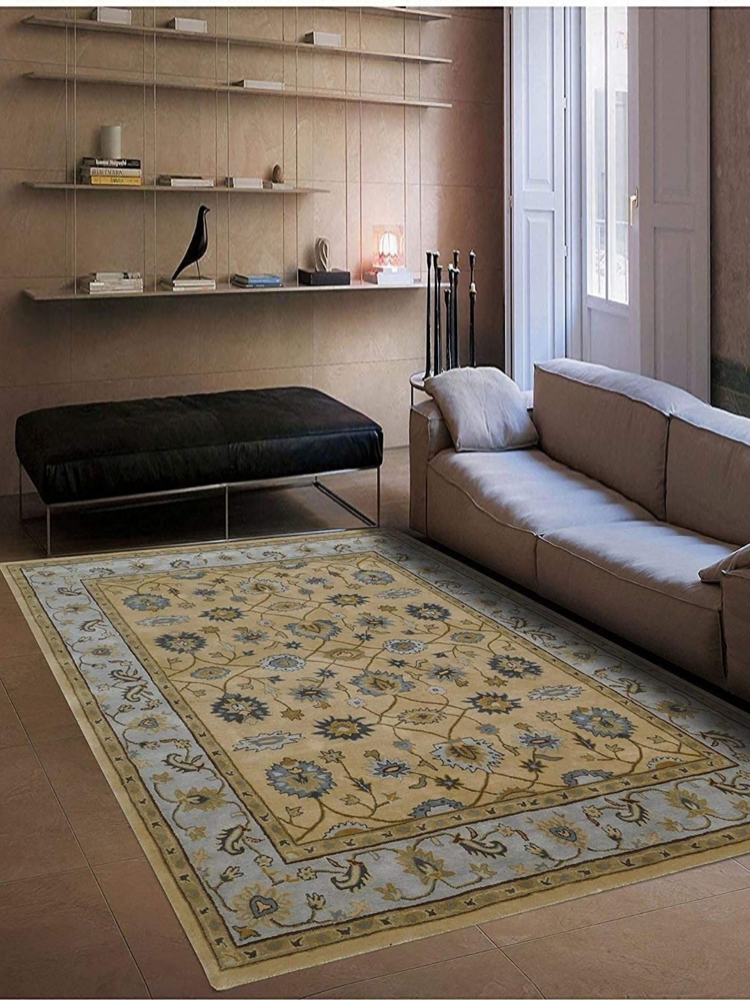 Safiya Carpet Gold Toned & Grey Ethnic Motifs Printed Hand-Tufted Rectangle Woollen Carpet
Safiya Carpet Gold Toned & Grey Ethnic Motifs Printed Hand-Tufted Rectangle Woollen Carpet