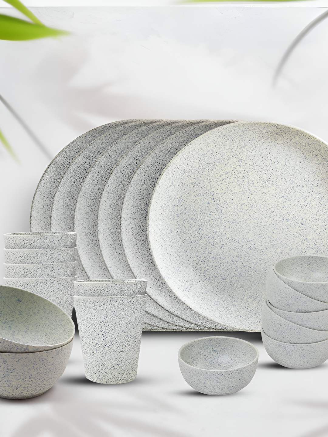Red Butler Grey & Blue 20 Pieces Printed Microwave Safe Matte Bamboo Fiber Dinner Set
Red Butler Grey & Blue 20 Pieces Printed Microwave Safe Matte Bamboo Fiber Dinner Set