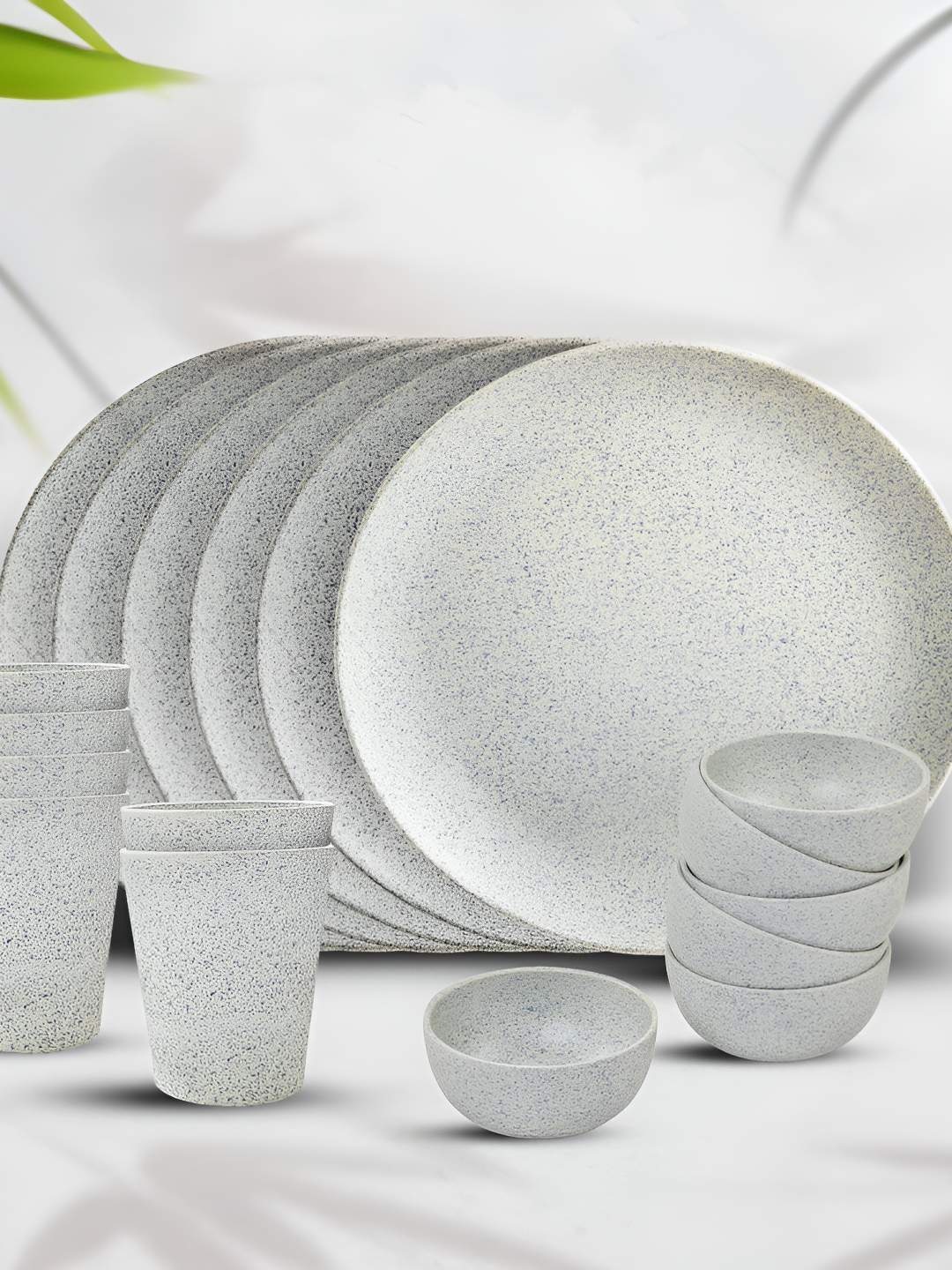 Red Butler Grey & Blue 18 Pieces Printed Microwave Safe Matte Bamboo Fiber Dinner Set
Red Butler Grey & Blue 18 Pieces Printed Microwave Safe Matte Bamboo Fiber Dinner Set