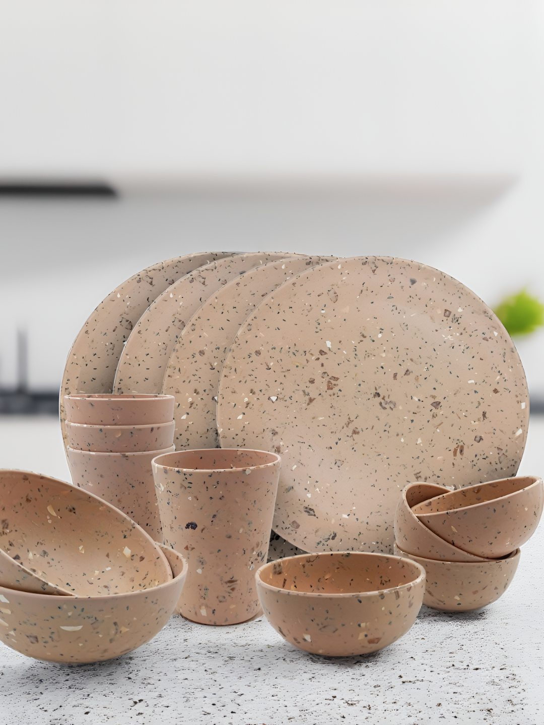 Red Butler Beige & Black 14 Pieces Printed Microwave Safe Matte Bamboo Fiber Dinner Set
Red Butler Beige & Black 14 Pieces Printed Microwave Safe Matte Bamboo Fiber Dinner Set