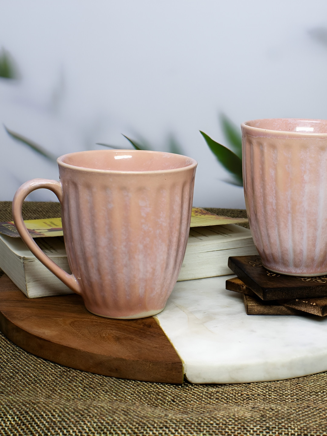 The Artisan Emporium Pink 2 Pieces Textured Glossy Ceramic Mugs 350 ml Each
The Artisan Emporium Pink 2 Pieces Textured Glossy Ceramic Mugs 350 ml Each