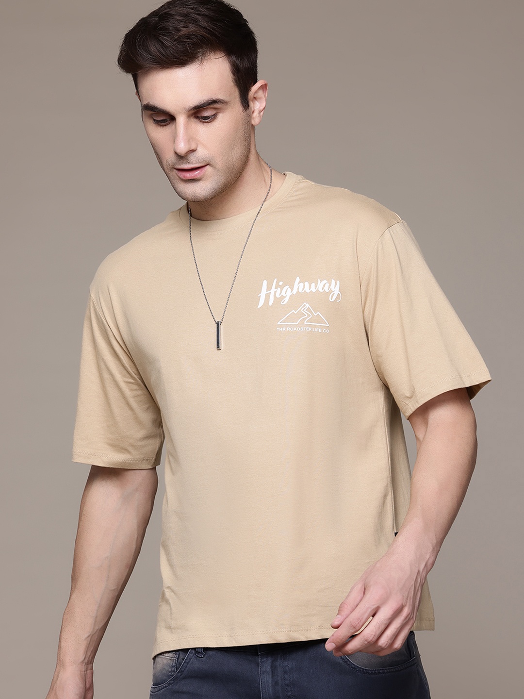 The Roadster Lifestyle Co. Men Typography Printed Pure Cotton Relaxed Fit T-shirt, Beige
The Roadster Lifestyle Co. Men Typography Printed Pure Cotton Relaxed Fit T-shirt, Beige