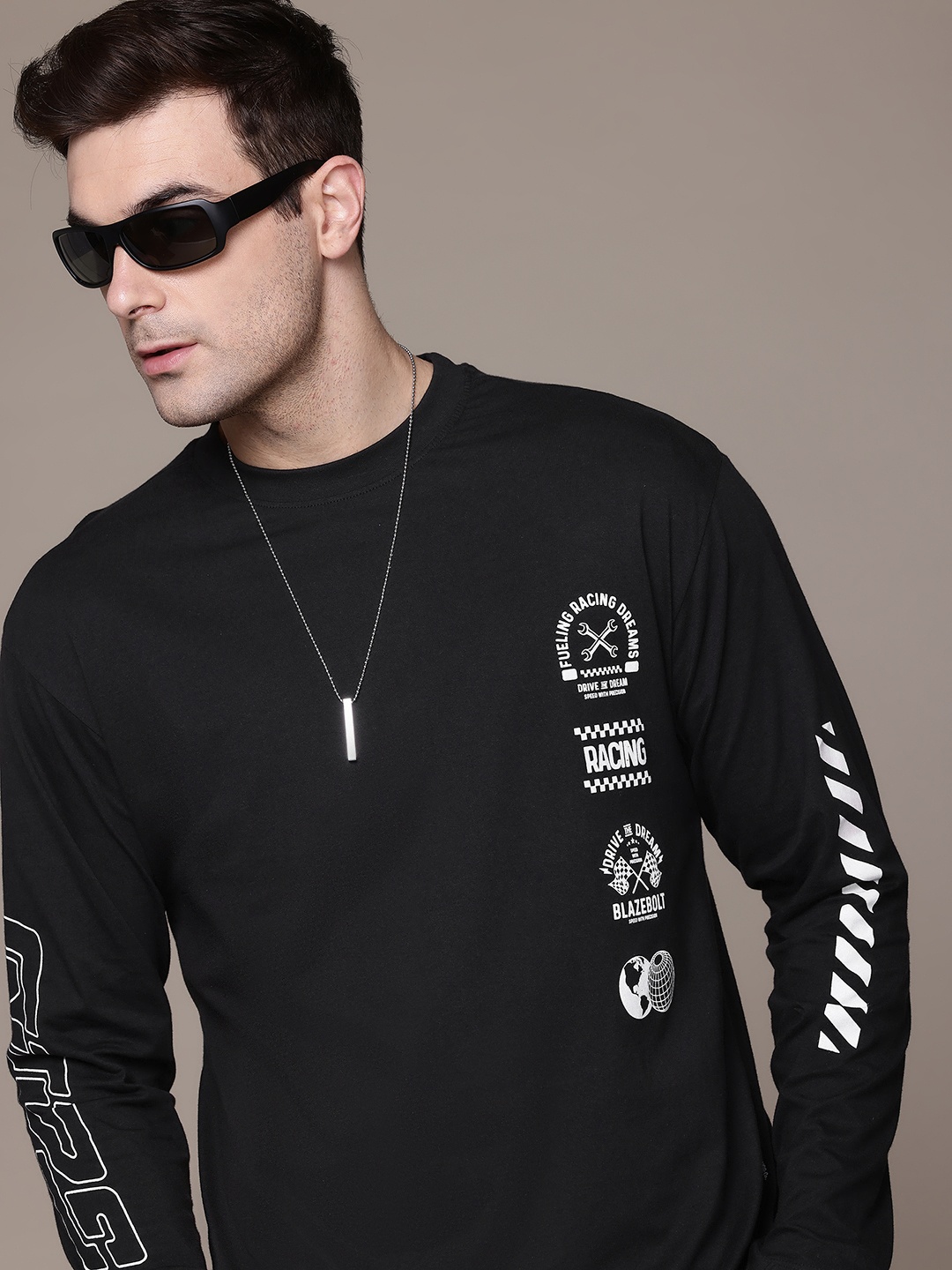 The Roadster Lifestyle Co. Men Typography Printed Pure Cotton Relaxed Fit T-shirt, Black
The Roadster Lifestyle Co. Men Typography Printed Pure Cotton Relaxed Fit T-shirt, Black