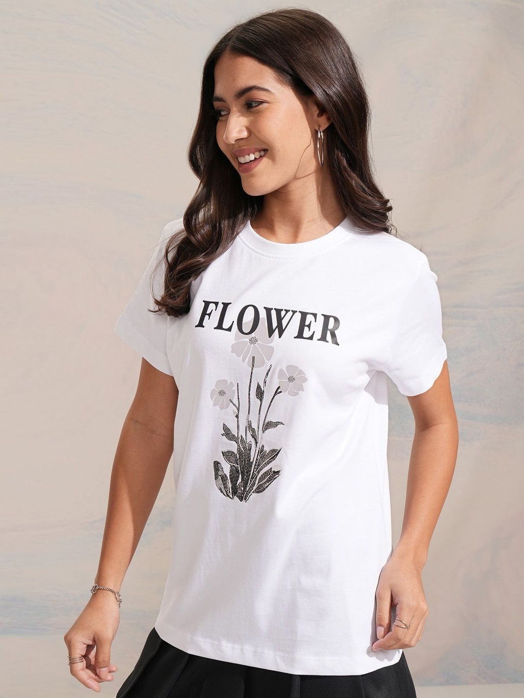 Street By Tokyo Talkies Women Graphic Printed Round Neck Cotton Oversized T-shirt, White
Street By Tokyo Talkies Women Graphic Printed Round Neck Cotton Oversized T-shirt, White