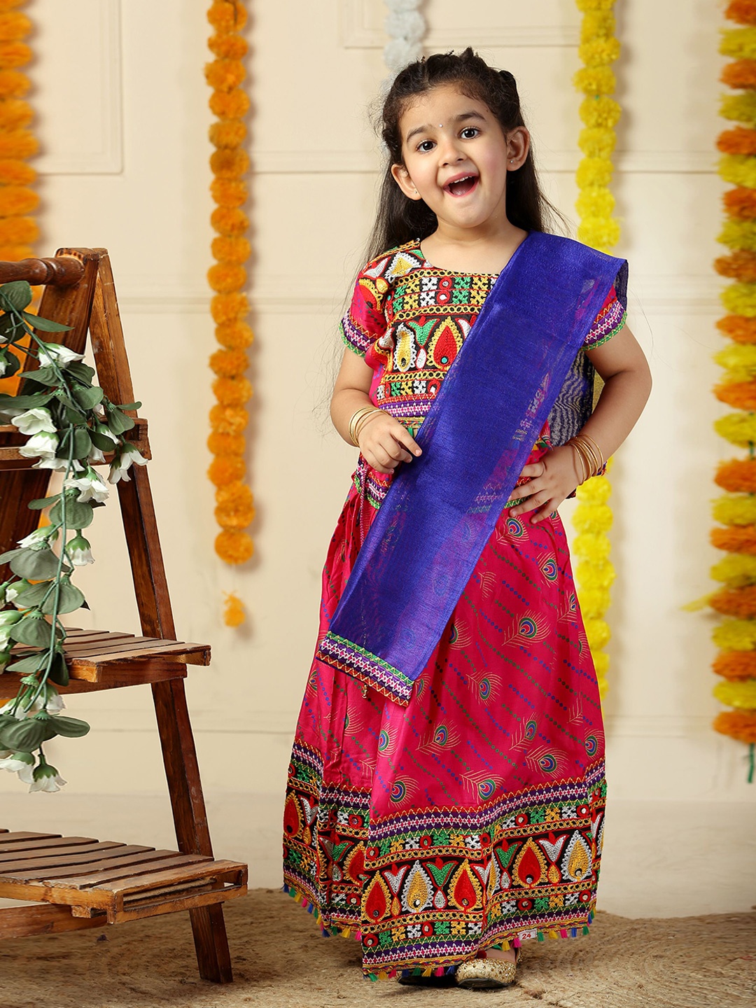 ahhaaaa Girls Embroidered Mirror Work Cotton Ready to Wear Lehenga & Blouse With Dupatta, Pink
ahhaaaa Girls Embroidered Mirror Work Cotton Ready to Wear Lehenga & Blouse With Dupatta, Pink