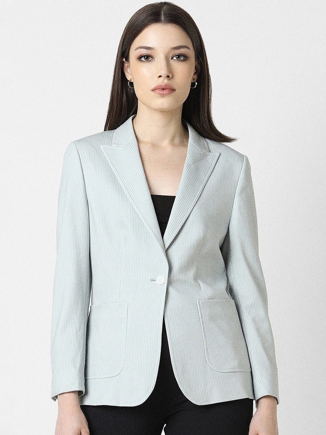 Shaftesbury London Slim Fit Striped Notched Lapel Collar Single-Breasted Formal Blazers, Grey
Shaftesbury London Slim Fit Striped Notched Lapel Collar Single-Breasted Formal Blazers, Grey