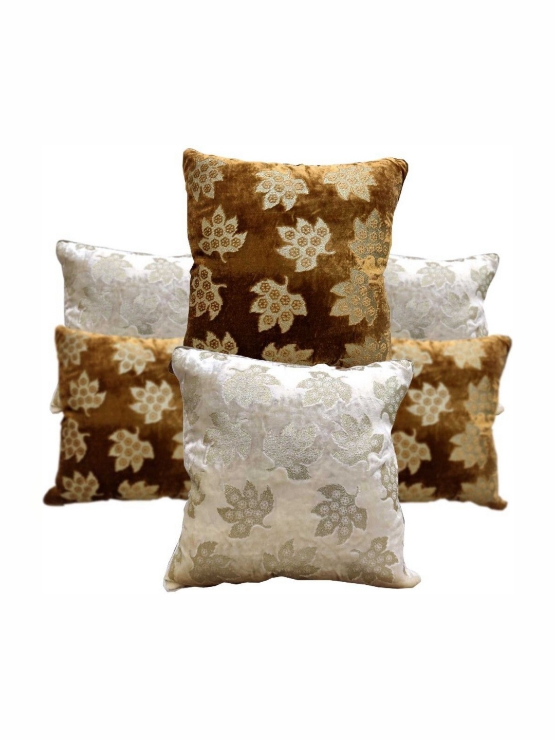 Good Vibes Brown & Beige 6 Pieces Floral Embroidered Square Velvet Square Cushion Covers
Good Vibes Brown & Beige 6 Pieces Floral Embroidered Square Velvet Square Cushion Covers