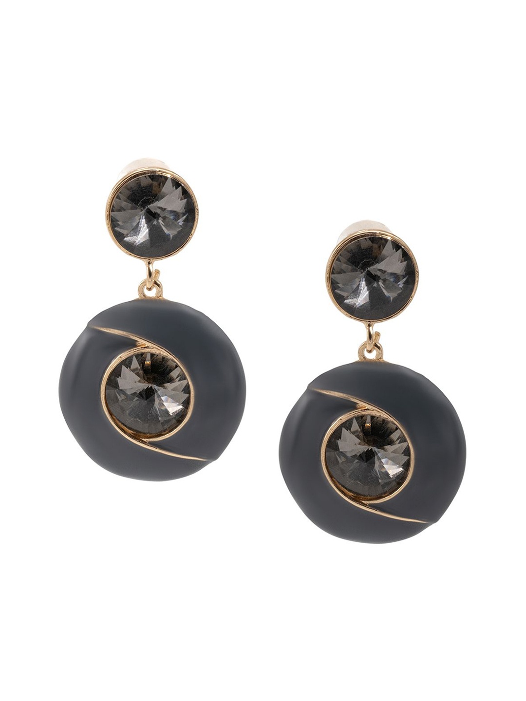 Shining Jewel - By Shivansh Gold-Plated Contemporary Cubic Zirconia Drop Earrings, Grey
Shining Jewel - By Shivansh Gold-Plated Contemporary Cubic Zirconia Drop Earrings, Grey