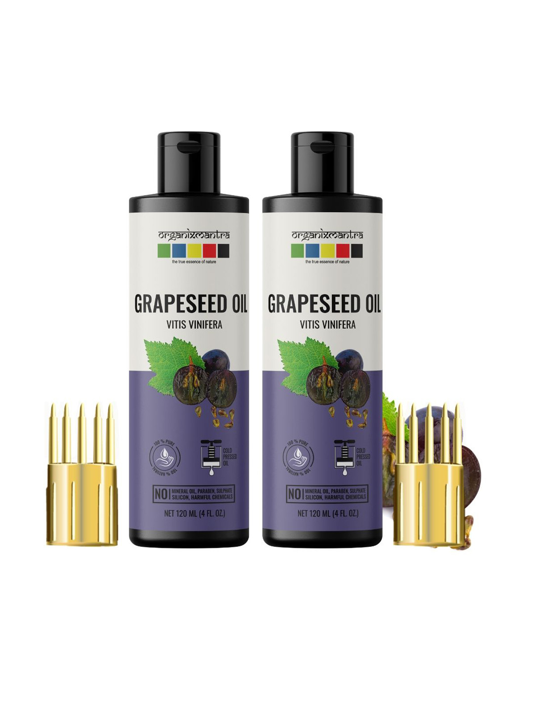 Organix Mantra Set Of 2 Cold Pressed Organic Grapeseed Oil - 120ml Each, Yellow
Organix Mantra Set Of 2 Cold Pressed Organic Grapeseed Oil - 120ml Each, Yellow