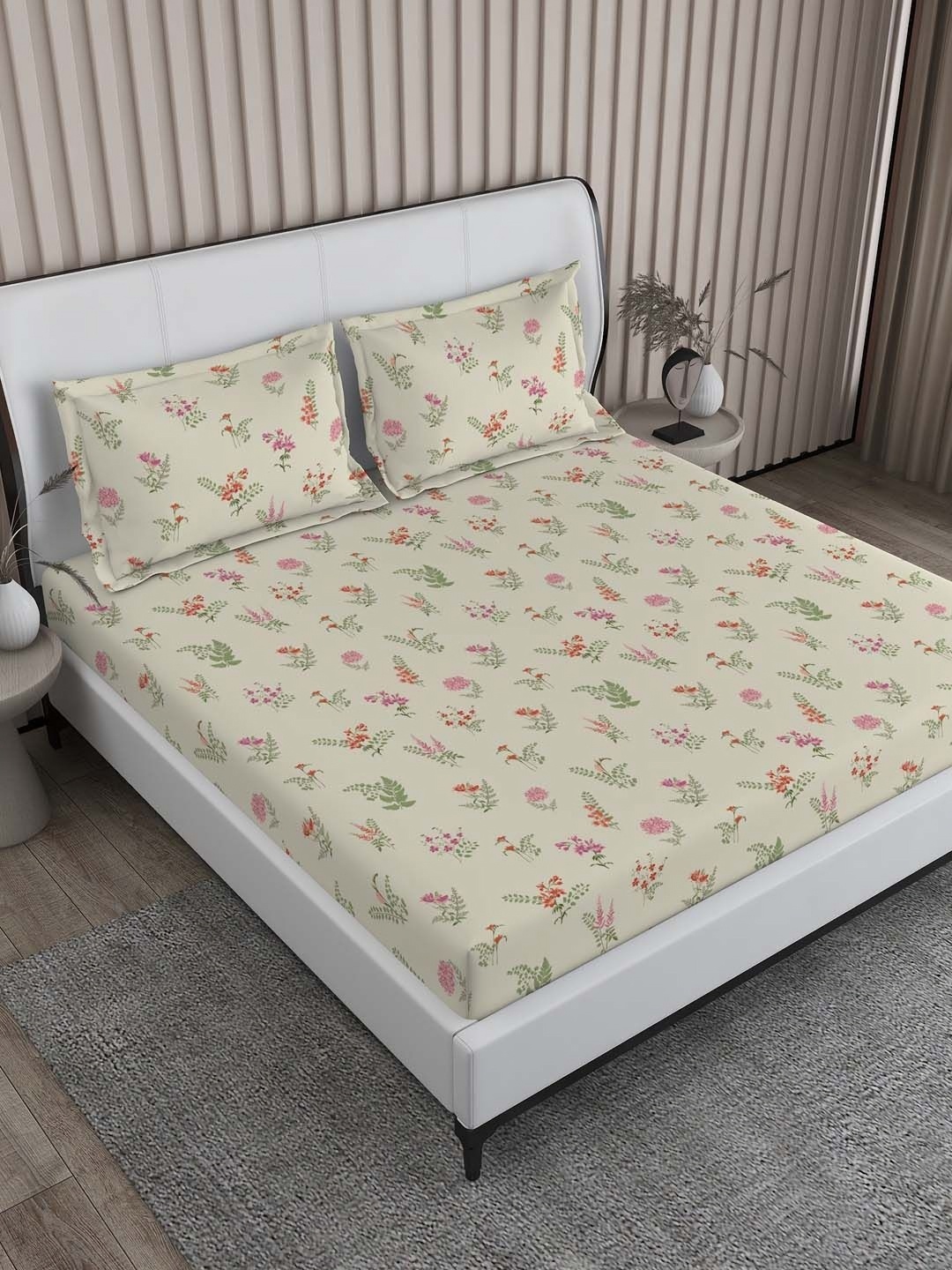 Boutique Living India Regent Park Pink & Green Printed 200 TC Cotton King Bedsheet Set
Boutique Living India Regent Park Pink & Green Printed 200 TC Cotton King Bedsheet Set